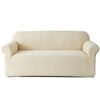 Catzon 3 Seater Stretch Sofa Cover Couch Cover Washable Jacquard Fabric-Beige(L)