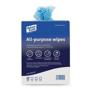 Robert Scott All-purpose Antibacterial Cleaning Cloths Blue 200 Pack