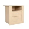 La Bella Oak Bedside Table Side Storage Cabinet Nightstand Bedroom 2 Drawer 1 Shelf ZURI