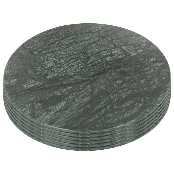 Argon Tableware Marble Placemats - 30cm - Green - Set Of 6 Round Placemats Dining Mat Table Mat Plate Serving Trays