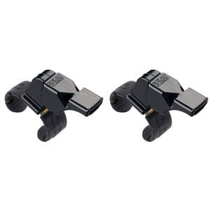 2PK Fox 40 Summit Classic  Whistle Sports Accessory w/ Fingergrip Black