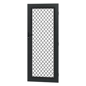 ProtectorAl 860 x 1980mm Black Fixed Grille Screen Door