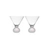 2pc Tempa Zephyr Spherical Martini Drinking Glasses Set 12cm White