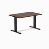 Desky Fixed Height Red Walnut Rubberwood Desk 120x75cm Matte Black Leg