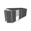 Build-a-Shed 1.5 x 4.5 x 2m Single Hinged Side Door Skillion Shed - Grey