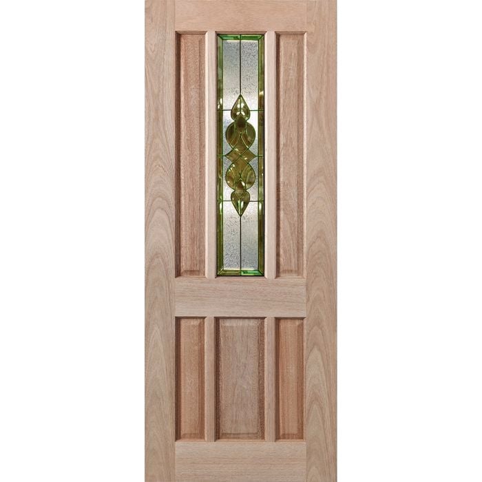 Woodcraft 2040 x 820 x 40mm Entrance Door Hamlett Bevelled Gold TG Mirror TG9YB