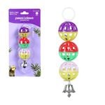 Paws & Claws Ball And Bell Bird Toy 16X4.5cm Assorted