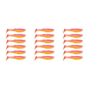 3x 6PK 3In Rapala Crush City Heavy Soft Plastic Paddle Tail Lures - Pink Sunset