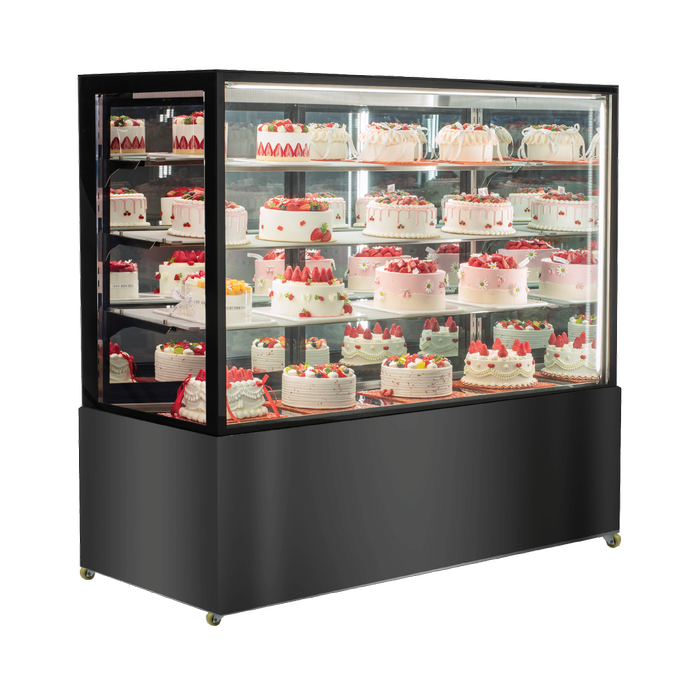 Exquisite Four Tiers Mirror Cake Display Refrigerators 1500mm Width
