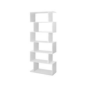 Artiss Display Shelf 6 Tier Ladder Bookshelf Storage Stand White