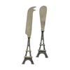 2pc SS Collective Eiffel Tower Cheese/Platter Knives Set Silver