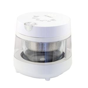 Healthy Choice Pfas Free 5 Cup Glass Rice Cooker, 600w With Low Sugar Basket, Led Display And 8 Smart Cooking Programs