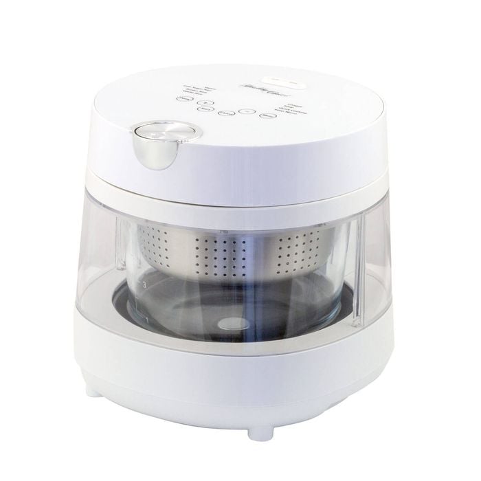 Healthy Choice Pfas Free 5 Cup Glass Rice Cooker, 600w With Low Sugar Basket, Led Display And 8 Smart Cooking Programs