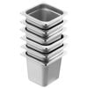 Vevor 6 Pack Hotel Pans with 1/6 Size Anti-Jam Steam Pan for Industrial and Scientific