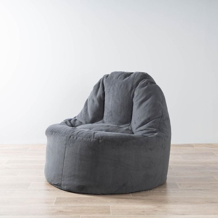Plush Lounger Bean Bag Chair - Charcoal
