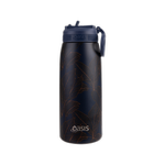 Oasis 780ml Stainless Steel Insulated Sports Drink Bottle - Navy Leaves