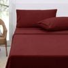 Bloomington Polar Fleece Sheet Set King 36cm Wall with King Pillowcases Burgundy