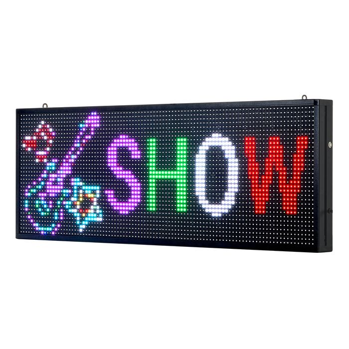 Vevor 101.6x35.56 Cm Programmable Led Sign Black P10 Full Color Flexible Digital Scrolling Panel