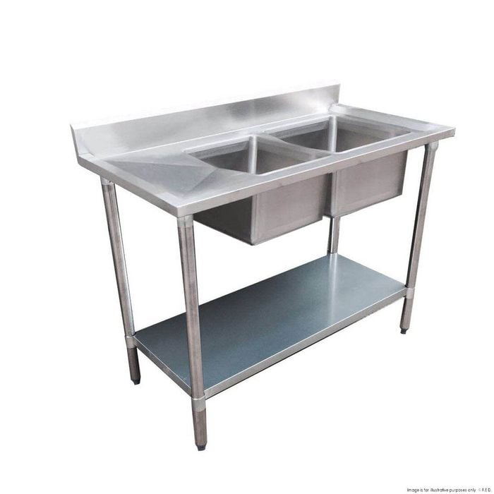Modular Systems Double Sink Bench Right Handed 1800x600x900mm 1800-6-dsbr
