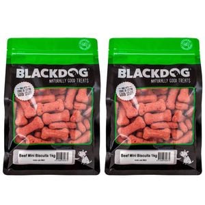 2pc Blackdog 1kg Mini Beef Biscuits Dog/puppy Pet Healthy Chew Food/treats