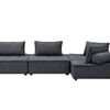 Suellen Sectional Sofa Set Chenille - Dark Grey