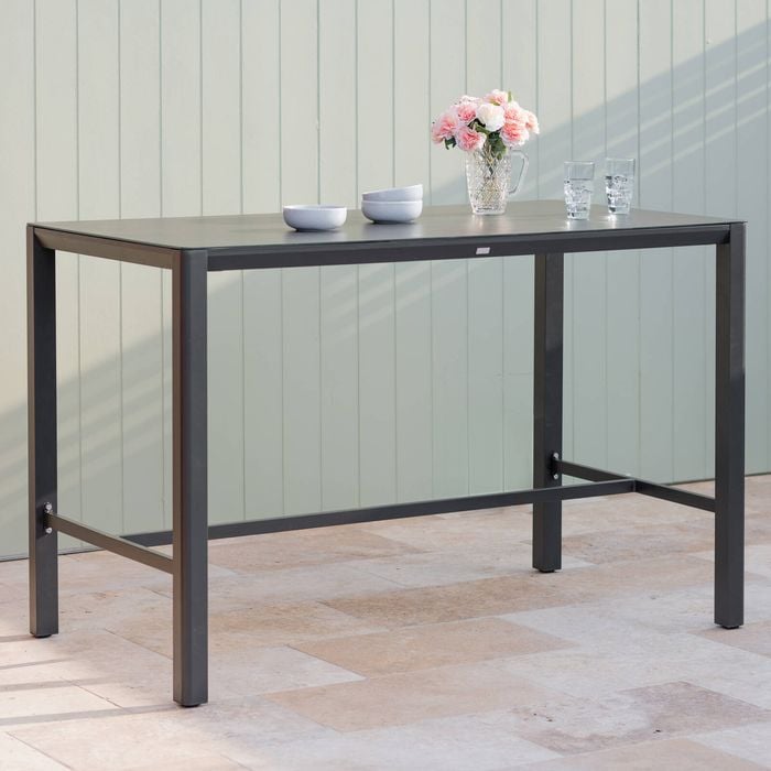 Mimosa Cordoba Aluminium Bar Table Charcoal
