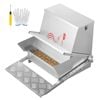 VEVOR Automatic Chicken Feeder Silver Rainproof with Lockable Lid Galvanized Steel