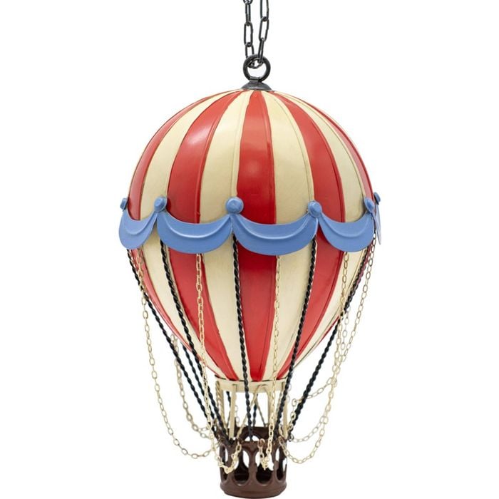 Boyle Handmade Metal Balloon Ornament Small Red/white 32cm