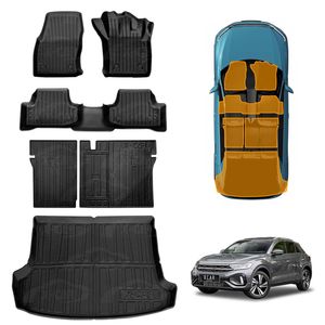 Floor Mats Boot Liner Set For Volkswagen Vw T-roc 2020-onwards All Weather Heavy Duty Trunk Cargo Kick Back Seat Protector