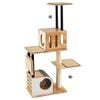 Costway 143cm 6-layer Wooden Cat Tree Tower Sisal Scratching Post