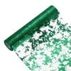 Catzon Table Runner Roll Sequin Foil Metallic Cloths for Christmas Decor-Green