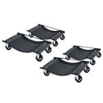 Taurus Legend 4 Piece Car Wheel Dolly Set Black
