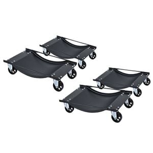 Taurus Legend 4 Piece Car Wheel Dolly Set Black