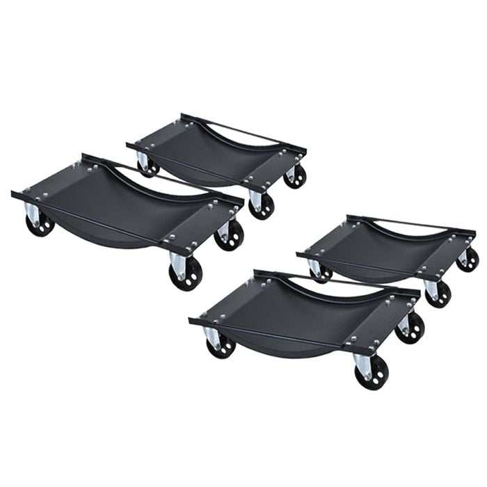 Taurus Legend 4 Piece Car Wheel Dolly Set Black