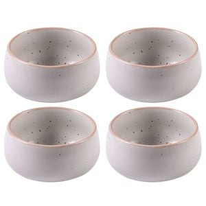 4PK Ladelle Nestle 11cm Round Stoneware Dip Snack Bowl - White