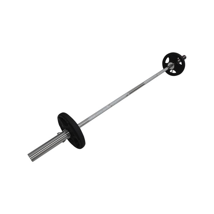 22kg - 180cm Olympic Barbell + Rubber Coated Weight Plate - 5kg x 2