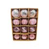 Catzon 12 Pcs Christmas Ornaments 7CM Shatterproof Hanging Pearl Balls for Holiday Party-Pink