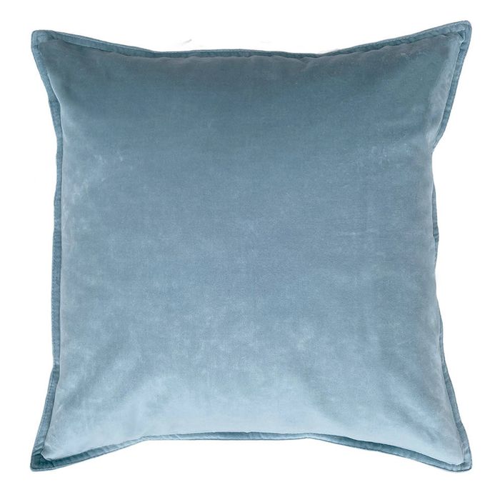 Zaab Ludo Cotton Velvet Cushion - Blue