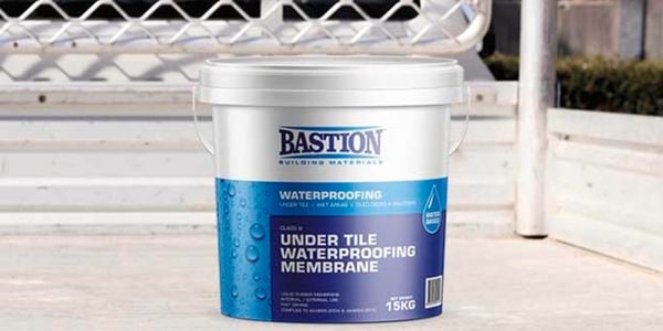 Bastion Under Tile Waterproofing Membrane on the back of a ute.