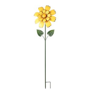 120cm Yellow Flower Windmill Garden Stake Decoration