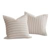 Dreamaker Rumi Washed Cotton Reversible European Pillowcase Twin Pack White With Rust Stripe