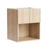 Kaboodle 600mm Almond Oak Modern Wall Microwave Cabinet