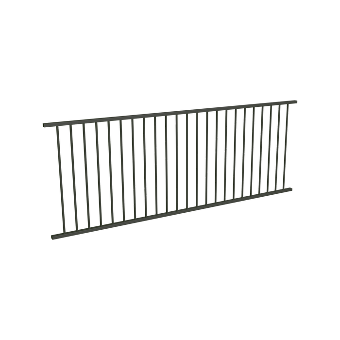 ProtectorAl 1201 - 2399 x 0900mm Woodland Grey Aluminium Garden Fence Panel Flat Top