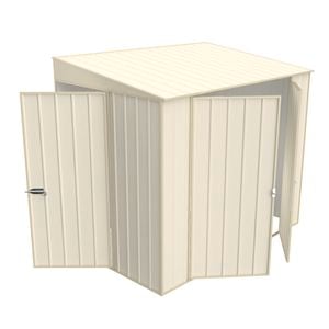 Build-a-Shed 1.5 x 2.3 x 2.0m Skillion Double Hinged Side Door Shed - Cream