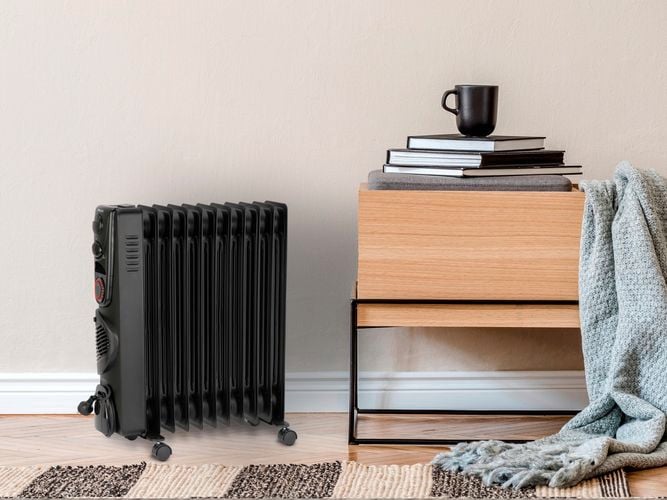 wall heater in a room