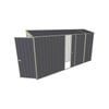 Build-a-Shed 0.8 x 3.7 x 2m Hinged Door Tunnel Shed with Single Sliding Side Door - Grey
