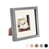 Nicola Spring Acrylic 3d Box Photo Frame With 4" X 4" Mount - 8" X 8"  - Grey