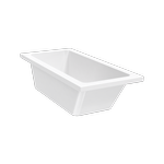 Clearlite 740 x 450mm White Varo Bath - 1675mm