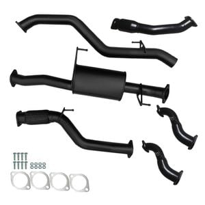 Ignite Exhausts Turbo Back For Isuzu Rc D-max 3l 3" Cat & Muffler Black Aluminised Steel