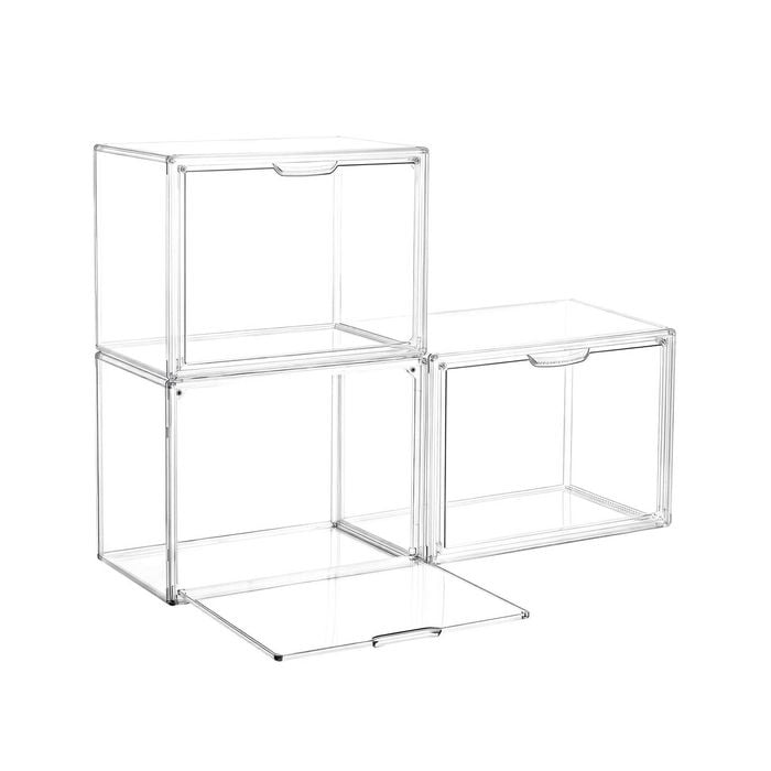 Artiss Clear Acrylic Display Case 3 Pack With Magnetic Door